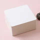 아트페이퍼 캘리그라피 양면 무지 종이카드 100매 8x8