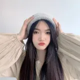 블루밍 니트 비니(그레이) 겨울모자