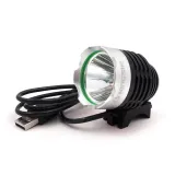 자전거 USB 라이트 LED 전조등 후레쉬 낚시 조명 블랙