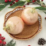 피치오렌지 패브릭 장식볼 2P(10cm) (실키망사)