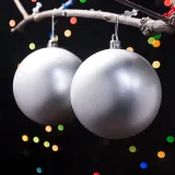 실버 무광볼 2p세트(10cm) 트리 장식볼