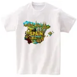 길단 반팔티 아시아핏 USA핏 세계지도 Spain AI 이미지 모든색상 전사이즈