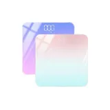 실내 온도 측정 파스텔 LED 스마트 디지털 미니 체중계