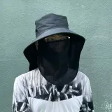 얼굴 뒷목 햇빛가리개 모자 다크그레이