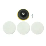 전동드릴 극세사 광택패드 3p 차량 왁싱패드 12.5cm
