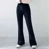 하이웨스트 부츠컷 팬츠 여성용 밴딩 슬랙스 바지