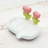 하트윙 세라믹 비누받침대 욕실 세면대 비누트레이