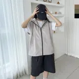 조끼 바람막이 후드 오버핏 고프코어 여성 점퍼