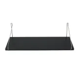 공간데코 벽선반(60x19.5cm)(블랙) 무타공 우드선반