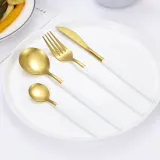 테이블앤 6인 커트러리 세트 24p 감성 골드 양식기