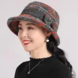 여성 벙거지모자 버킷햇 중년 어머니 등산용 모자 외출용 방한 모자