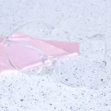 동글이 뿔테 안경 화이트