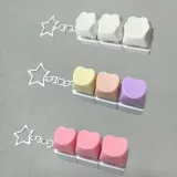 키보드 키캡 키링 하트 구름 모양 열쇠고리 스트레스 해소 딸깍이 장식