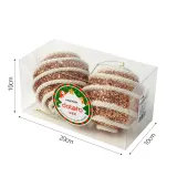 로즈골드 글리터 장식볼 2p(10cm) (화이트로프)