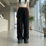 LND 여성 와이드 트레이닝 팬츠 편한 밴딩 츄리닝 바지