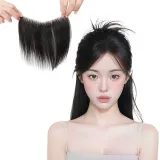 접착식 인모 헤어라인 부분가발(접착면4cm) 이마탈모