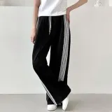 여성 와이드 트레이닝 팬츠 밴딩 통바지 레이스 트랙 하의