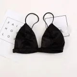 노와이어 실크 레이스 브라 광택 브라렛 레이스브라렛 브라탑