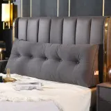 침대 삼각 등받이쿠션 150cm(딥 그레이)
