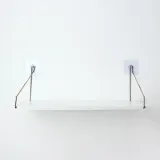 공간데코 벽선반 (40x15cm) (화이트) 무타공 우드선반