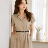 로아 클래식 얇은 여성 벨트 (블랙) 슬림 원피스 벨트