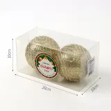 로열골드 글리터 장식볼 2p(10cm) (윈드줄무늬)