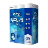 부자되는집 3겹 30롤 휴지 화장지 데코 클래식 두루마리 내추럴 빵빵한 롤휴지 순데코