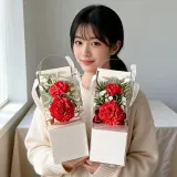 카네이션 코사지 브로치 어버이날 스승의날 선물 졸업식 기념일 행사용 뱃지