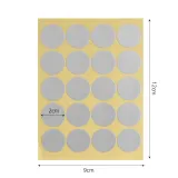 20mm 컬러 원형스티커 12매세트(실버)/ 분류스티커