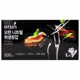 오런 블랙 대형 위생 니트릴장갑 100매입