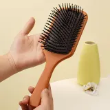 아이리스 쿠션 우든 패들 헤어 브러시 대형 머리빗
