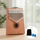 마호가니 17키 엄지피아노 초보자 입문용 악기 파우치 포함