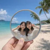 소형 7cm 셀카용 볼록거울 광각거울 셀카용 휴대용 셀카거울 여행거울 단체사진 여행용 볼록거울