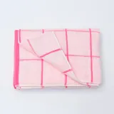 뽀송데이 30수 코튼 바스타월 70x140cm 체크 핑크