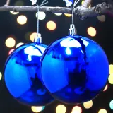 블루 유광볼 2p세트(10cm) 트리 장식볼