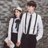 남자 서스펜더 무지 멜빵 정장 웨딩 패션