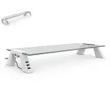 USB3.0허브 모니터거치대 모니터받침대 USB 화이트 대형 1개