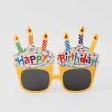 생일 파티안경 이벤트소품 케이크안경 옐로우
