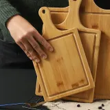 대나무 손잡이 피자트레이(사각형) 27x16cm
