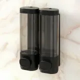 잠금락 벽걸이 물비누 디스펜서 2구 300ml 샴푸케이스