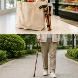휴대용 접이식 지팡이 노인 보행 보조 안전 지지대