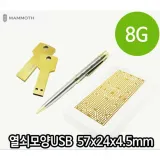 USB 열쇠 모양 메모리 볼펜 세트 8G 포장 훈민정음