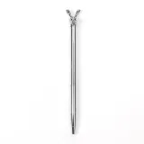 토끼 유성볼펜(실버) 1.0mm 검정펜