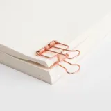 문구존 철제 더블 클립 8개입(2cm) 로즈골드 문서집게