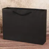 무지 가로형 쇼핑백(블랙)(24x17cm) 종이쇼핑백