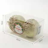 로열골드 글리터 장식볼 2p(10cm) (실키진주)