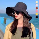 리본 벙거지 모자 여성 빅사이즈