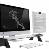 스마트독 브릿지 USB 화이트 모니터선반 USB모니터받침대 컴퓨터받침대 유리모니터받침대