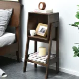 원목 인테리어 사다리 선반 (80cm) (월넛)