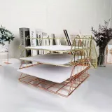 서류받침 보관함 골드 멀티트레이 서류 서류함 책상정리 트레이